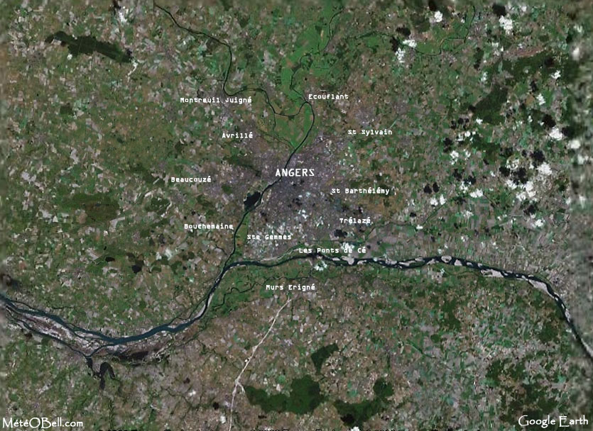 Image Satellite de l'Agglomération Angevine