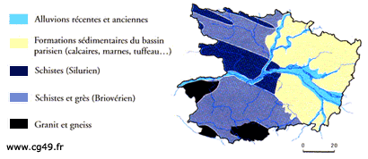 Petite Carte Géologique de l'Anjou