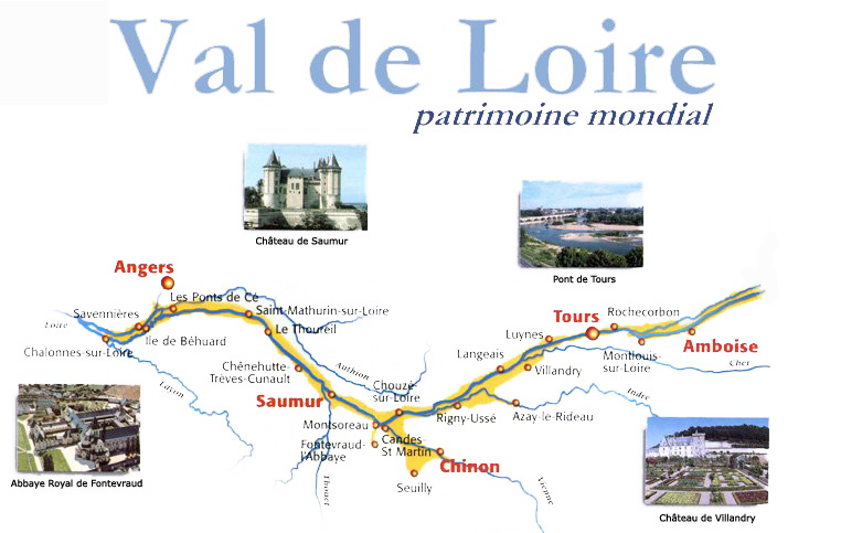 Carte Unesco du Val de Loire